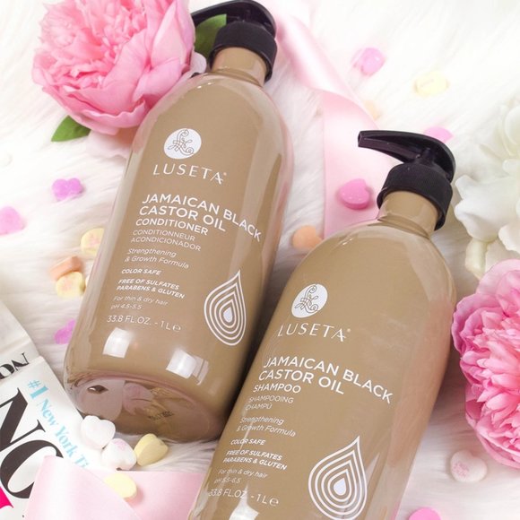 (2-Pk) LUSETA~ JAMAICAN BLACK CASTOR OIL SHAMPOO + CONDITIONER for Hair Growth - Picture 2 of 5